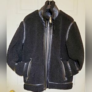 Karl Lagerfeld Faux Shearling Men's Jacket Size Large